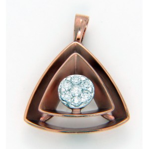 Beautifully Crafted Diamond Pendant Set with Matching Earrings in 18k gold with Certified Diamonds - PD4008W, PD4008WER